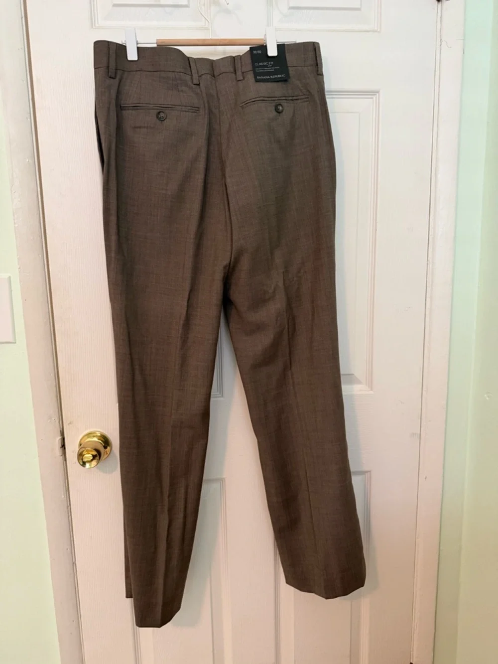 Mens Banana Republic Dress Pants, 32/32 Classic Fit Wool,New With Tags, Brown
